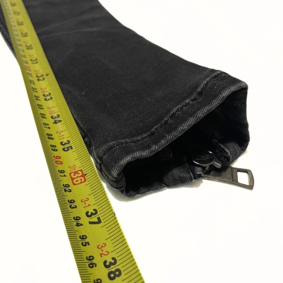 Burberry Brit Ladies Black Skinny Jeans Size 25 Zipper Accents - Picture 12 of 12